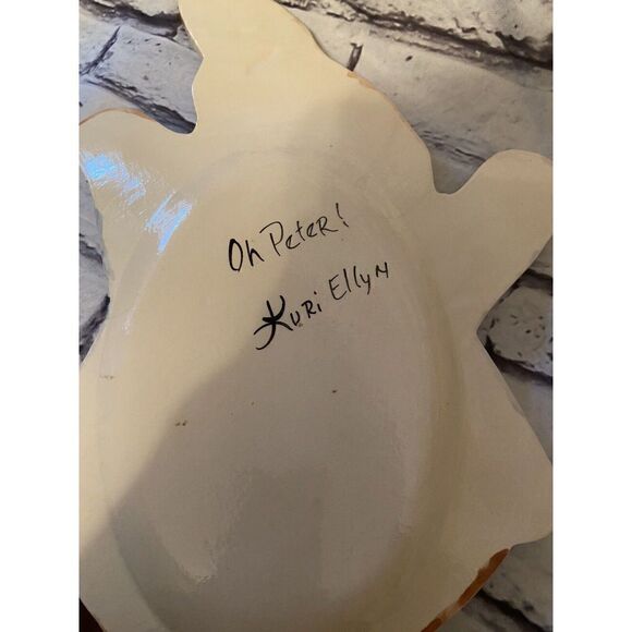 Oh Peter! Easter Bunny Ceramic Platter 16”by 9” - Picture 7 of 10